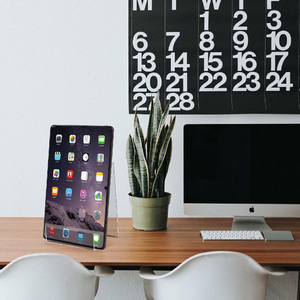 Latitude Run® Acrylic Book Stand With Ledge Clear Display Easels Plate